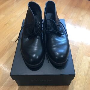 Saks Fifth Black Leather Men's Dress Boots